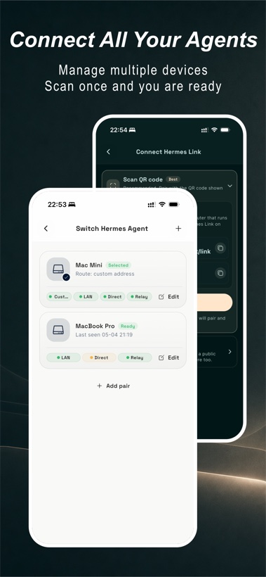 Manage multiple Hermes Link connections